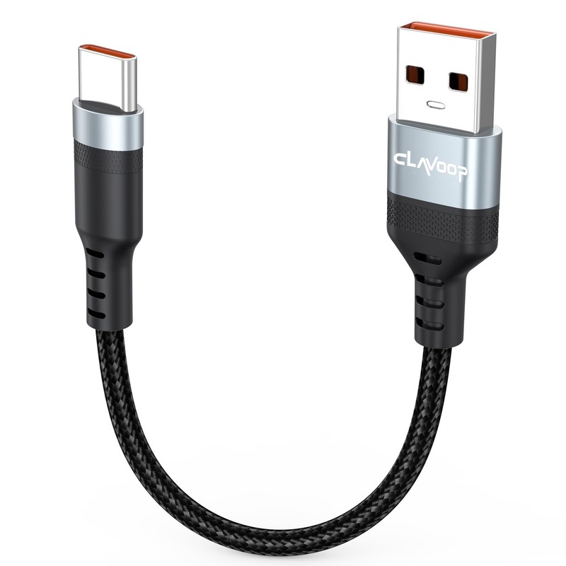 Short USB A to USB C Cable 3 inch, 60W Fast Charging TypeC Cord, USBA 2.0 480