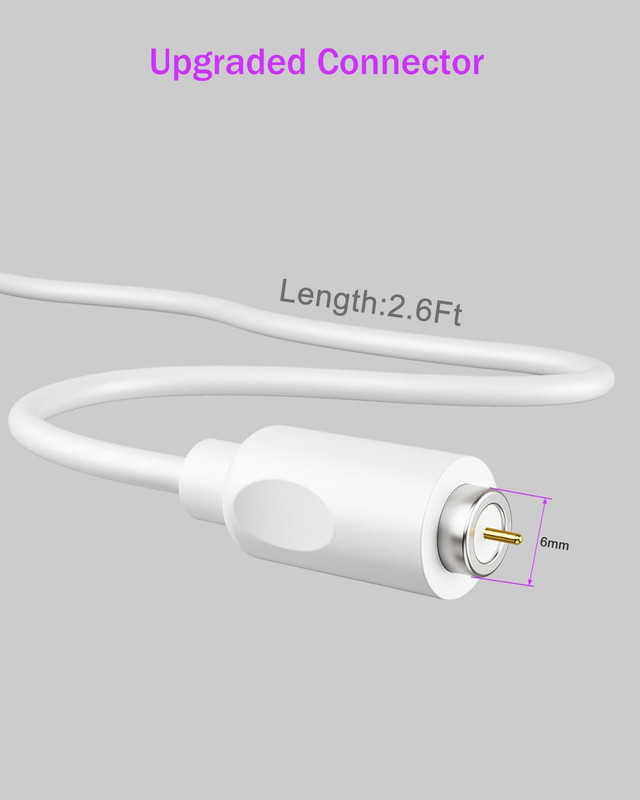 6mm Single Pin Replacement Magnetic Charger Cable, USB DC Cord for Massager gallery