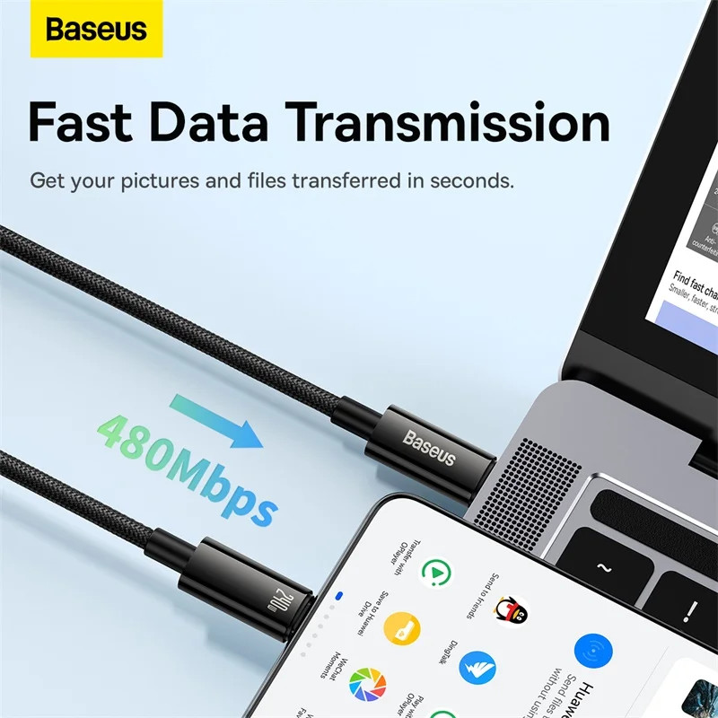 Baseus 240W USB C Cable PD 3.1 For MacBook Samsung S22 Xiaomi iPad Huawei PD gallery