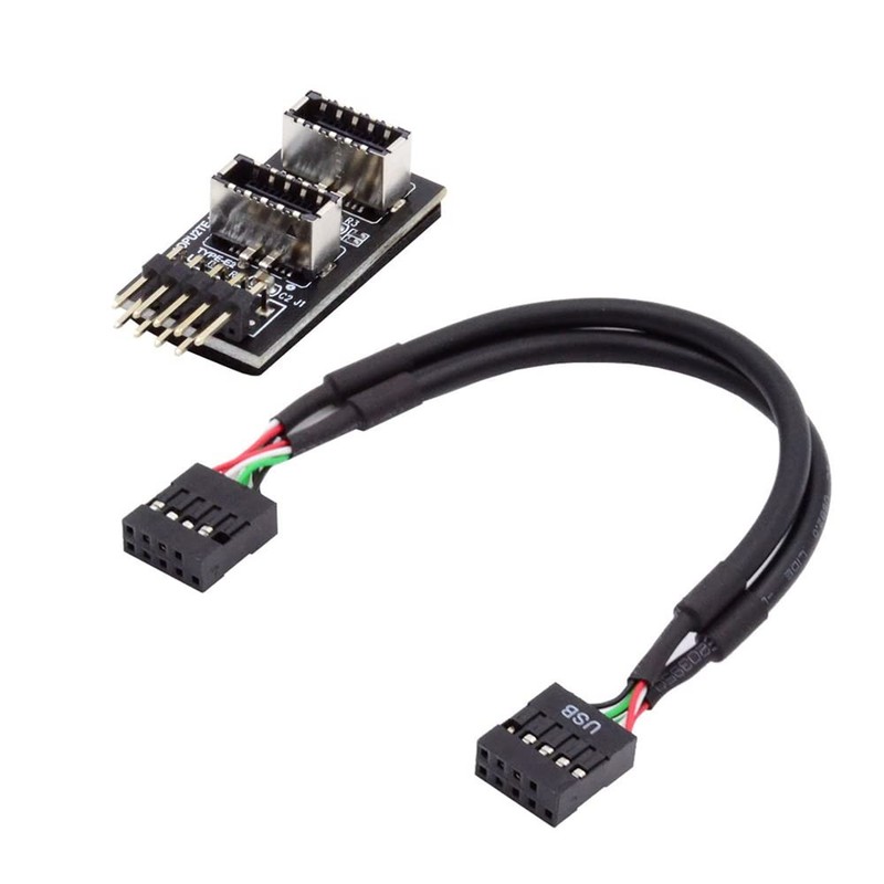 Dual USB 3.1 Front Panel Socket Key-A -to USB 2.0 9Pin 10Pin Mainboard Header…