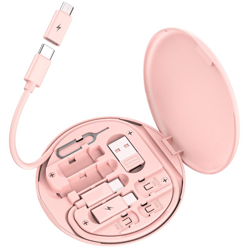 Multi USB Charging Adapter Cable Kit, USB C to iOS Device Adapter Box, Conversio