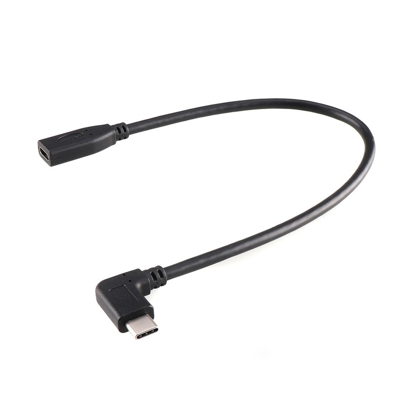 30CM Type-C USB 3.1 Male to USB-C Female 90 degree Extension Data Cord gallery