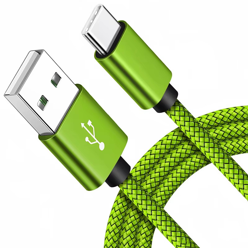 USB a to Type C Charging Cable Nylon Data Cable Fast Charger for Huawei Samsung