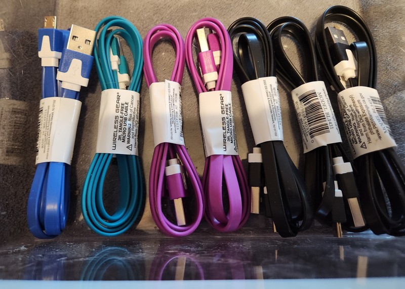 Wireless Gear Micro USB Cable, Purple, 3 ft Tangle Free