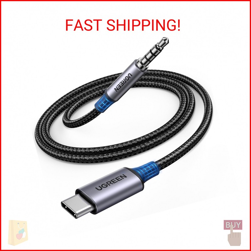 UGREEN USB C to Aux 3.5mm Car Audio Cable TRRS Male Headphone Cord 3.3FT