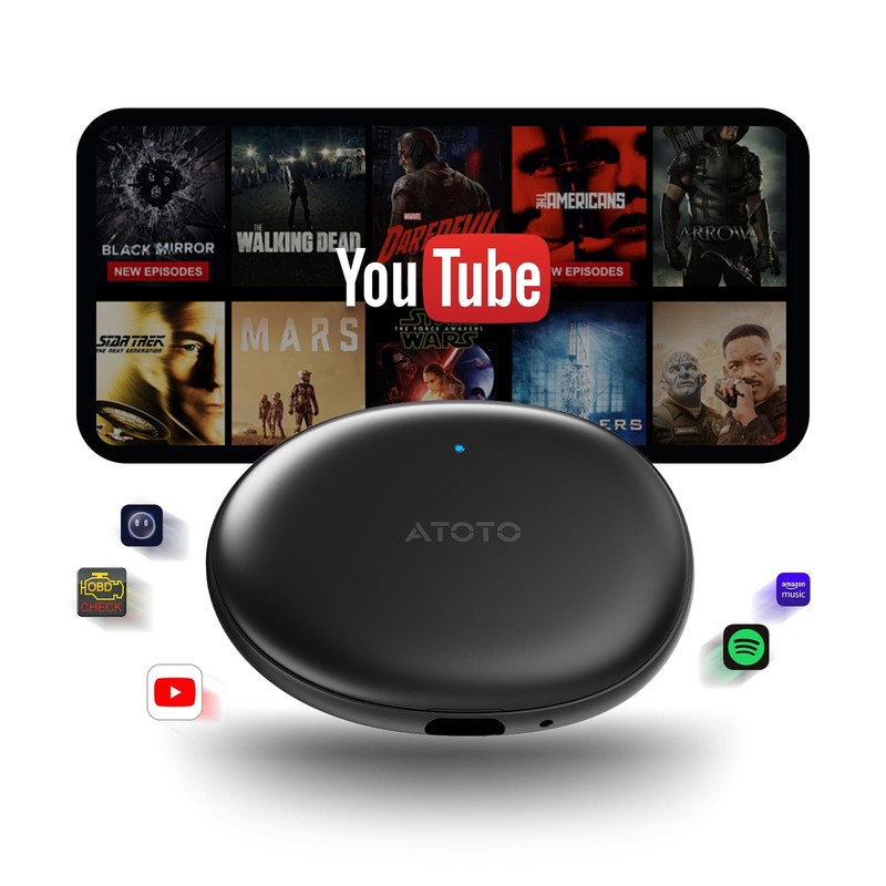 AD5 AI Box Wireless CarPlay Adapter & Android Auto, 2025 Upgrade Ai Box CarPl…