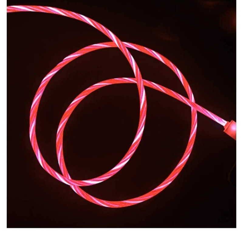 Phone Charger Pink Glowing Candy Flowing Magnetic 3 Attachments gallery