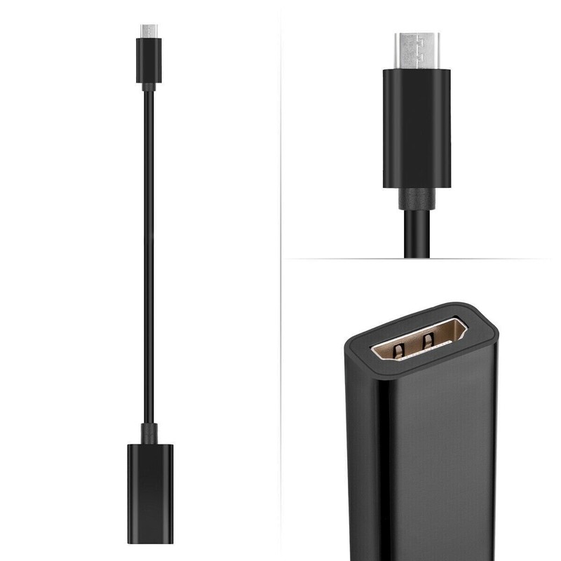 USB-C Type C To HDMI Adapter USB3.1 Cable For MHL Android Phone Tablet Black LOT gallery