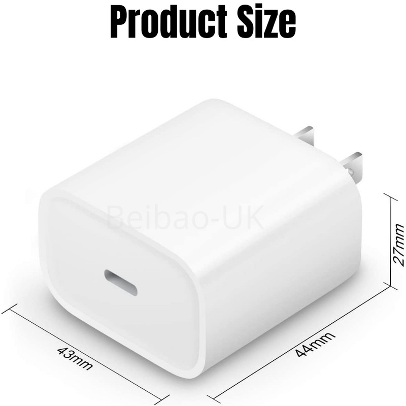 Lot 100X 20W USB-C Power Adapter PD Fast Charger For iPhone 17 16 15 14 13 12 11 gallery