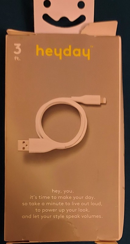 heyday Lightning to USB-A Round Cable MFi certified 3FT WHITE gallery