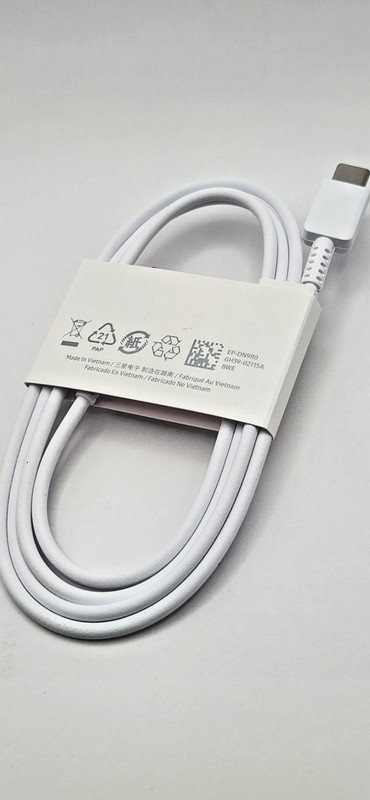 New OEM Samsung USB-C to USB-C 5A Fast Charging Cable 1M White (EP-DN980)