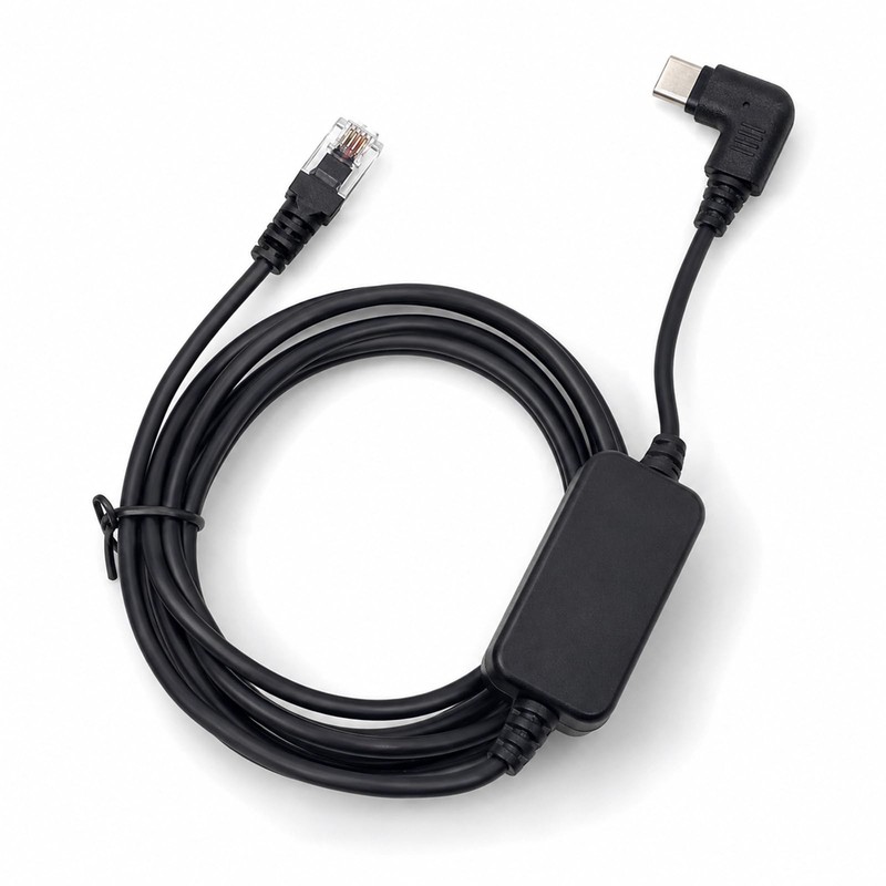 12.1FT USB C to RJ11 for Uniden Radar Detectors Power Cord, 5V to 12V