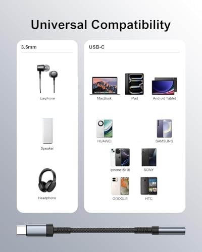 2PACK USB-C Type C to 3.5mm AUX Headphone Jack Adapter For iPhone Android Phone gallery