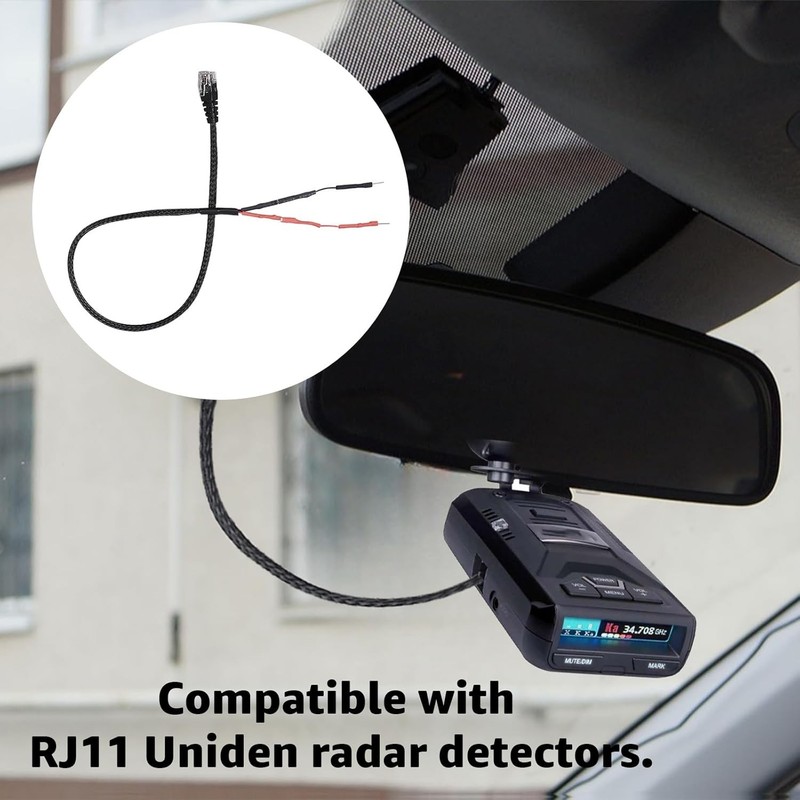 RJ11 Mirror Tap Power Cord Compatible with Uniden Radar Mirror Wire Detectors... gallery