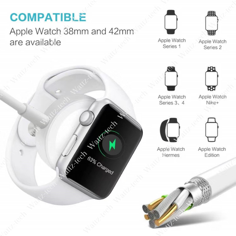 2 in1 Magnetic Charger USB Cable For Apple Watch iWatch SE 7 8 6 5 4 3 2 iPhone gallery