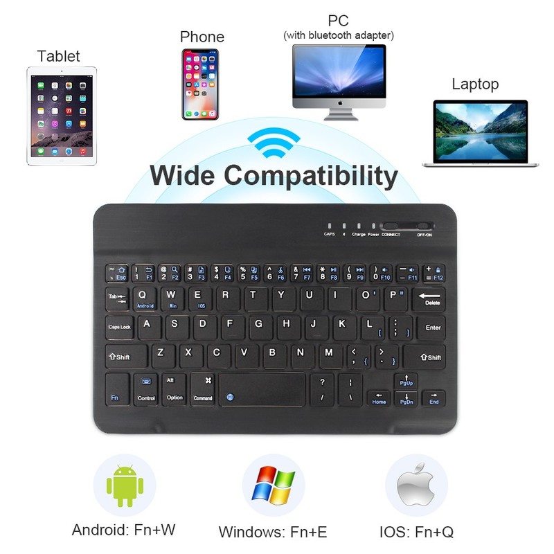 For TCL 60/60R/SE/NxtPaper - Wireless Keyboard Ultra Slim Rechargeable Portable gallery