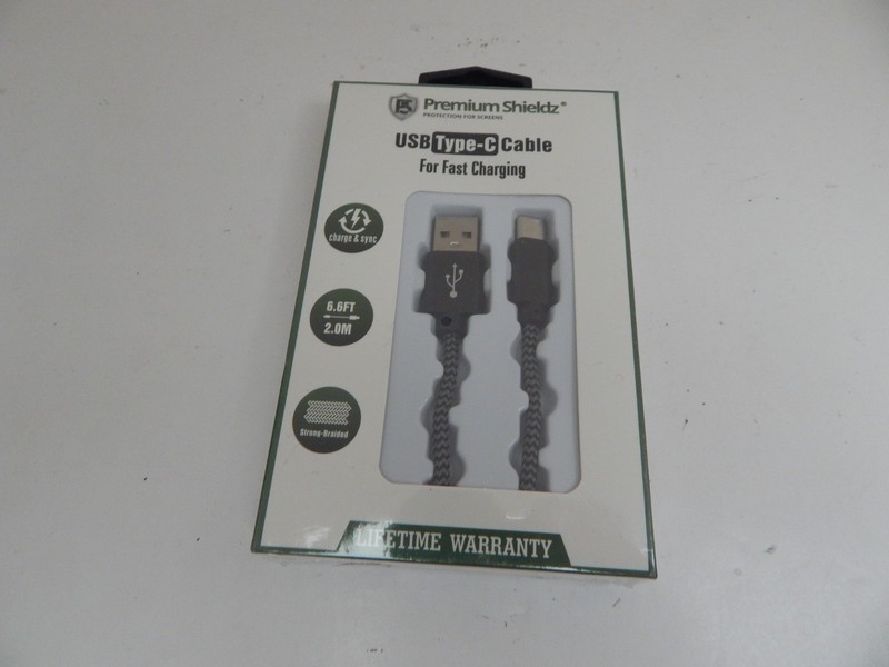 Premium Shieldz Universal USB-C to USB-A Cable 6.6 Feet Black New