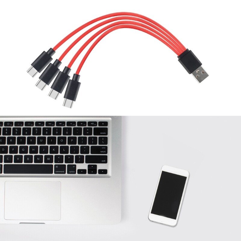 4 in 1 Convert Type C USB Cable For Tablet Laptop Phone Cord Splitter FastCharge gallery
