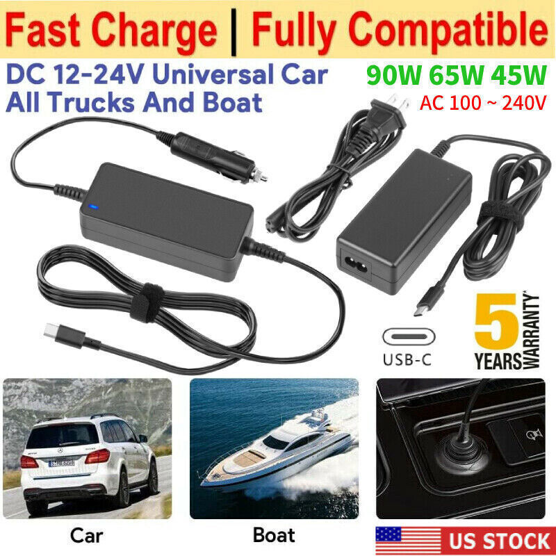 90W Type-C USB-C AC Power Adapter Charger Station DC for Laptop Smart Phone