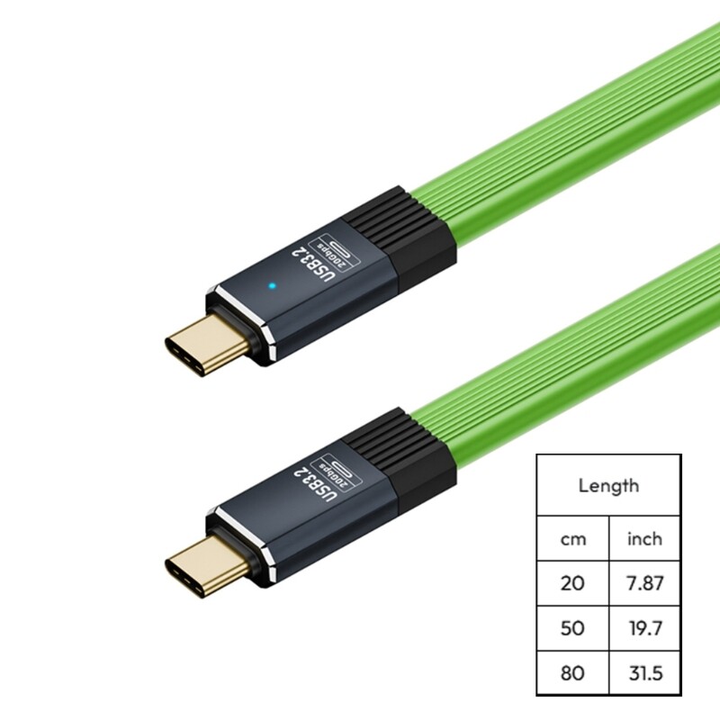 USB 3.2 Type C Soft Flexible Cable with 20Gbps Transfer OTG 8K60hz Video Support gallery