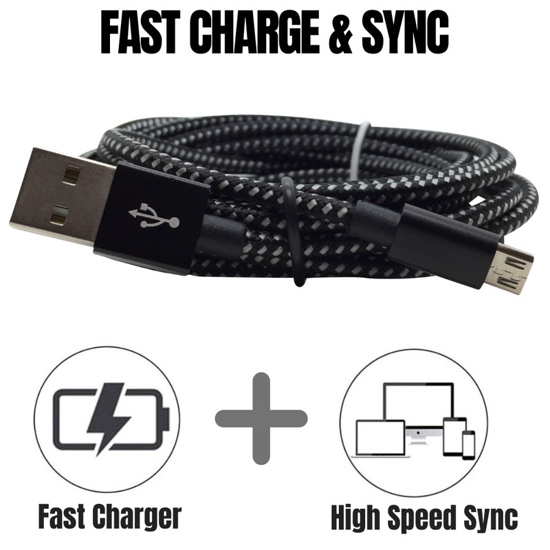5-Pack Micro USB Cable 10Ft Fast Charge Cord Lot For Samsung LG Android Charger gallery