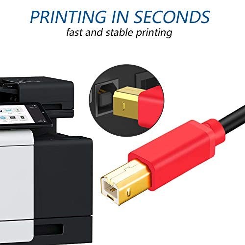 Printer Cable 30Ft, USB 2.0 High Speed Gold-Plated Connectors Printer Scanner... gallery