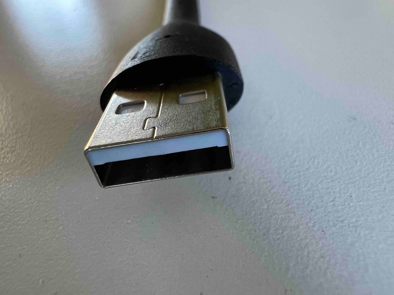 USB cable:  male USB to male USB-C; 6 inches long; Qty=100 gallery