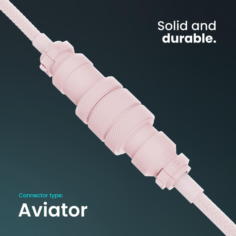 Coiled USB C Cable Pink for Gaming Keyboard and Mechanical Keyboard 1.8M USB A gallery