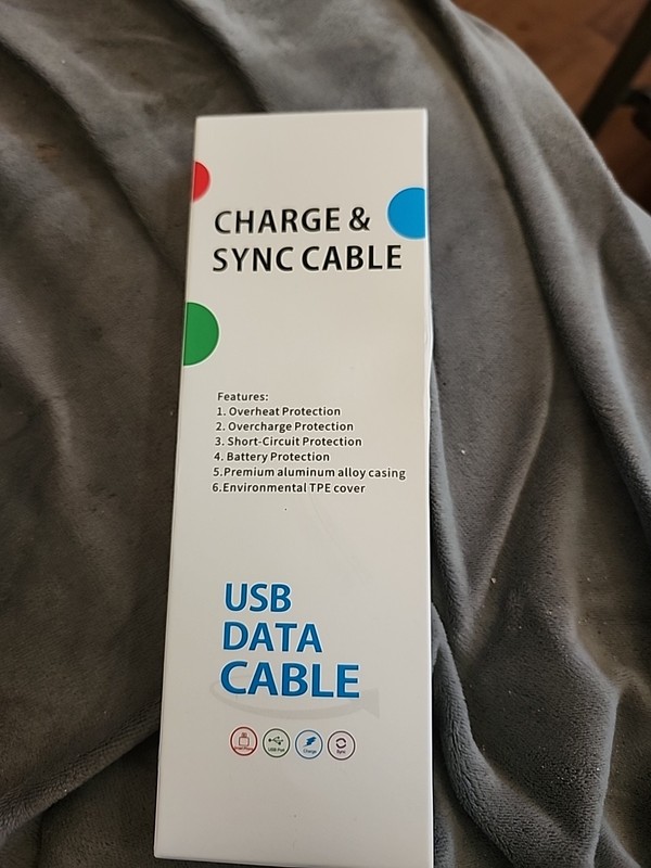 Charge & Sync USB C Cable 6ft 3A Fast LG V30 V20 G6 (Blue)