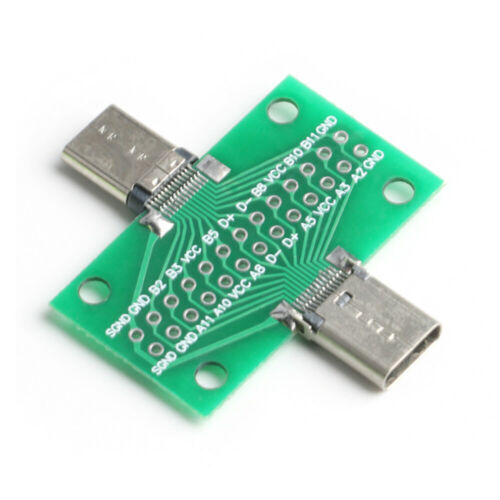 24P USB 3.1 Type-C Male Female Test PCB Board Adapter 2.54mm Connector Socket gallery