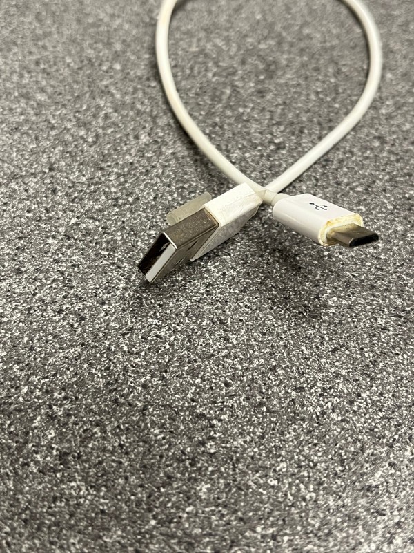 10 in. White Micro USB to USB cord gallery