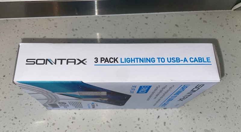 Sontax 3-Pack Fast Charger to USB-A Cable Set-Nylon Braided NIB gallery