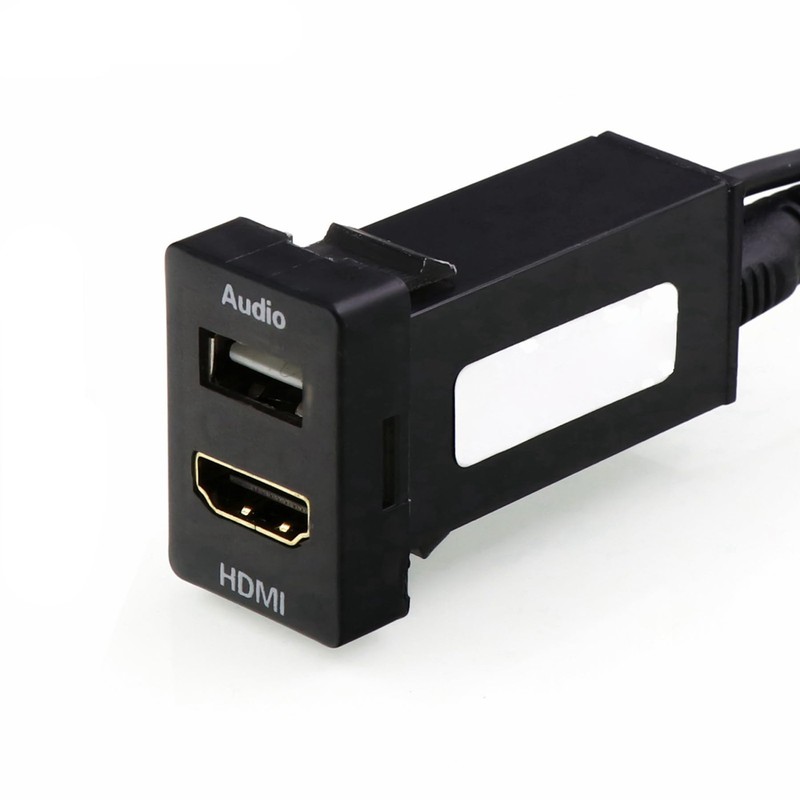 HDMI Socket Mount Cable +USB Audio Input Audio Relay Use for Toyota（Type A）