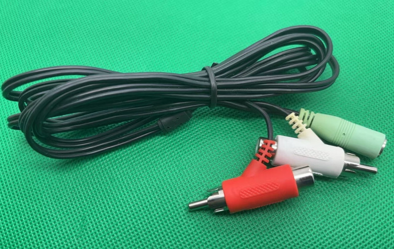 1x 5Ft 1/8″ 3.5mm Stereo Female To 2 RCA Male Y Splitter Audio AUX Adapter Cable