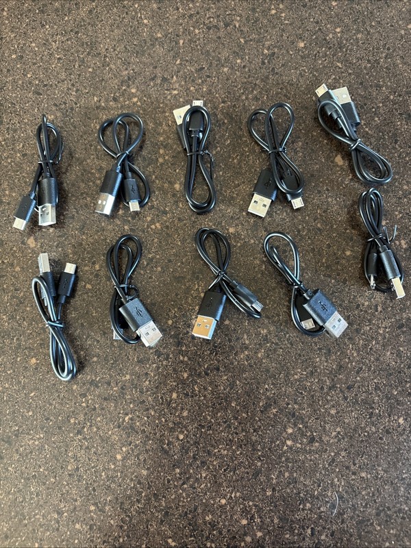 USB-C to USB Cable - Set Of 10 - One foot long Each