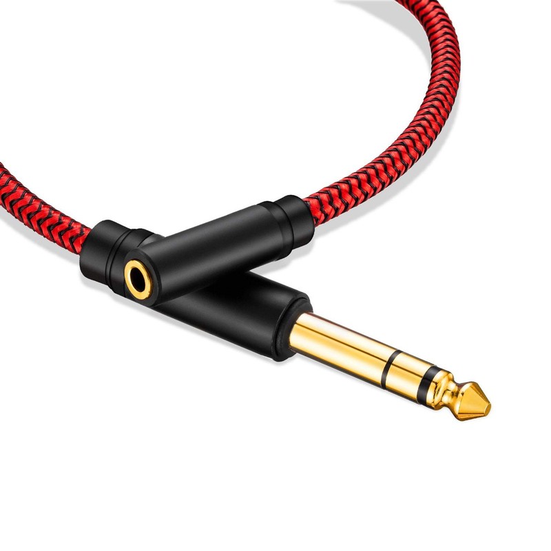 6.35 Male to 3.5mm Female Audio Adapter Cable 20ft Stereo Extension gallery