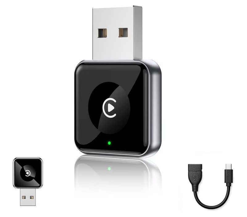 Apple iPhone CarPlay Wireless Adapter USB/USB-C Plug & Play Converts (Style 1)