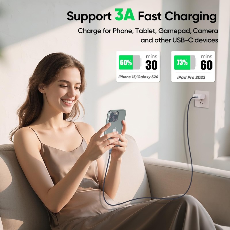 USB Cable 20ft Extra Long, USB 3.0 5Gbps Data Transfer & 3A Charging A to -Br... gallery