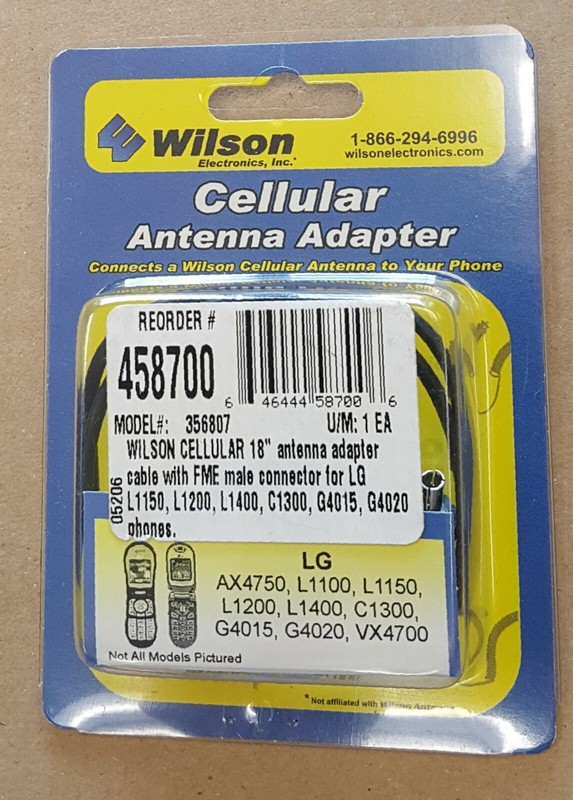 Wilson 356807 Cellular Ant to Cellphone Adapter * for Select LG Cellphone *