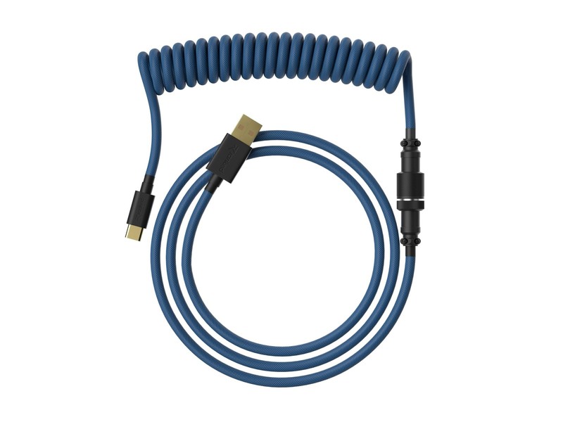 Skydiver Coiled Keyboard Cable Braided USB Type C To A 5Pin Aviator 20W