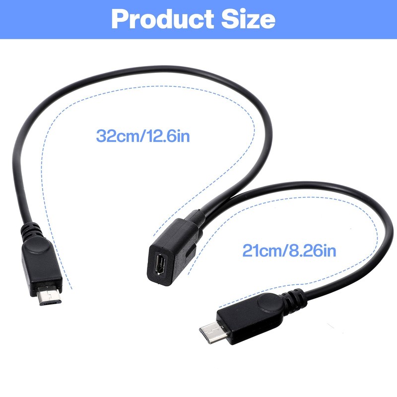 Micro USB Splitter 2PCS Micro USB Splitte-USB 1 to 2 Cord Male Splitter Femal... gallery