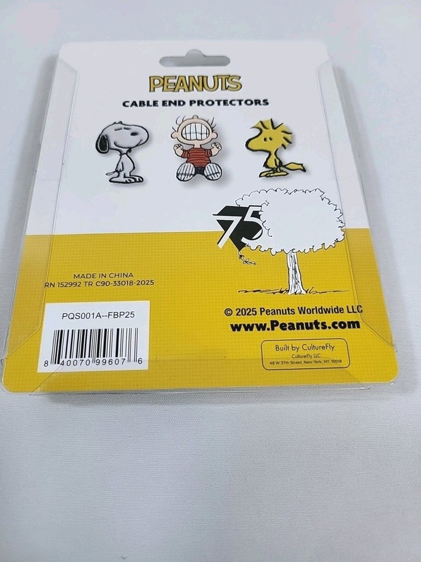 75 Years Peanuts Snoopy, Woodstock, And Linus Cable Protectors New gallery