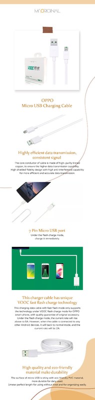 Original OPPO Official DL118 Micro USB Cable 1m Retail Box (VOOC Fast Charging) gallery
