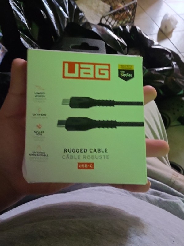 UAG Rugged Power Cable USBC to Lightning 5ft/1.5m 30W MFI-Certified