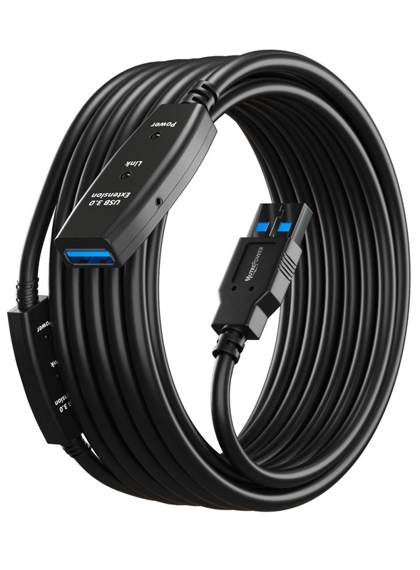 32 Feet Active USB Extension Cable 3.0 Male to Female with 2 Extension chipse…
