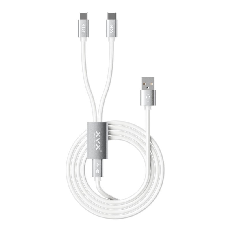 XVX Keyboard Cable, 2-in-1 USB C to USB A Cable for Mechanical Gaming Keyboar…