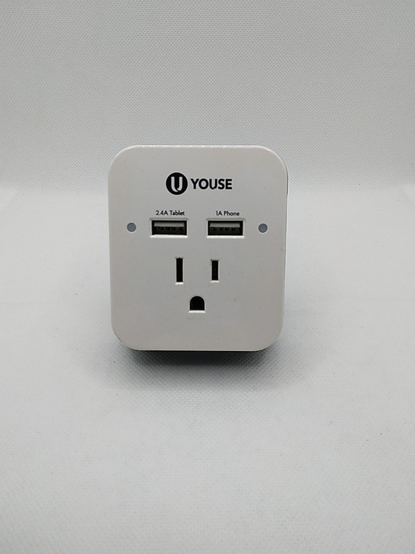 Youse USB and Electric Cord Outlet with Phone Docking Stand 2.4A & 1A Ports