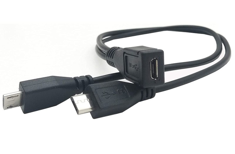 Micro USB Splitter Cable, Micro USB 1 Female to 2 Y Splitter Extension Charge…