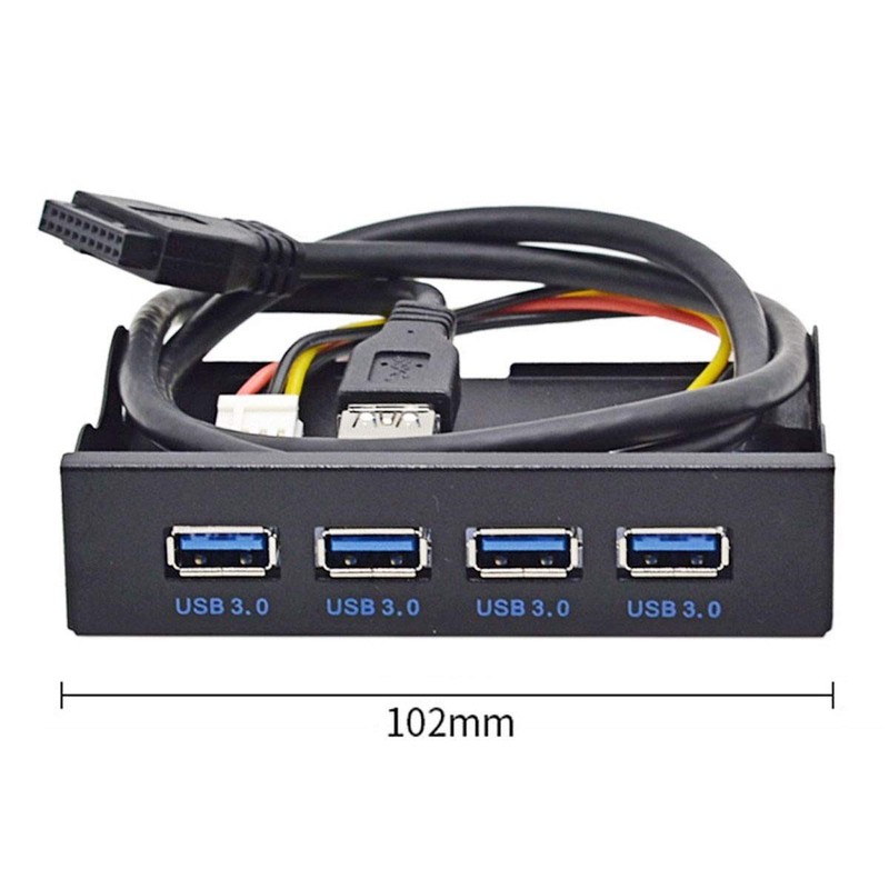 CY USB 3.0 HUB 4 Port Front Panel Motherboard 20Pin Adapter SATA Power 3.5 In gallery