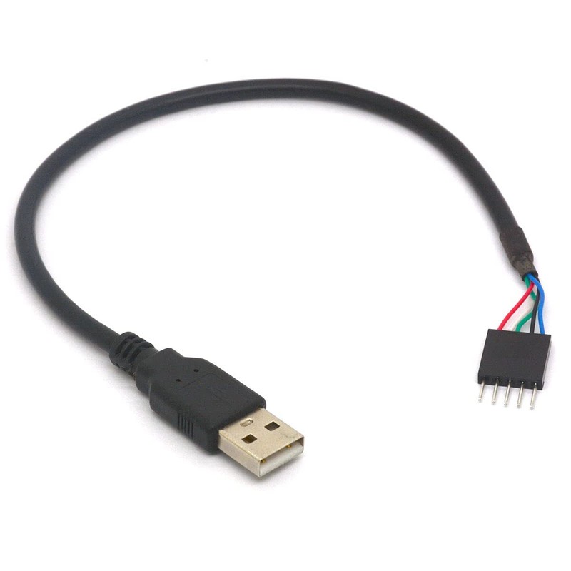 5 Pin Motherboard Header to USB A Cable, Dupont IDC 5-Pin Plug to USB 2.0 Ext... gallery